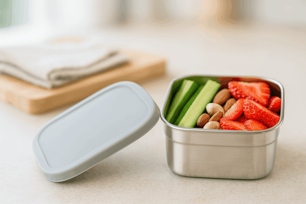 stainless steel snack container